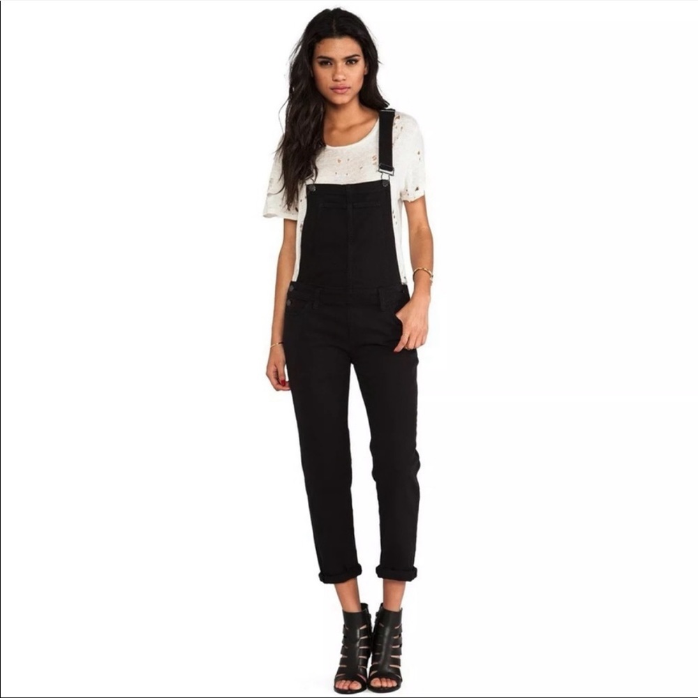 PAIGE // Vintage Black Sierra Denim Overalls
Cropped-size 24